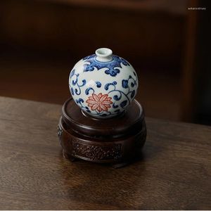 Vasos Jingdezhen Porcelana Antigo Azul Branco H Painted Mini Flower Vas