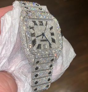 Moissanite Diamond Iced Out Designer Mens Watch for Menの高品質のMontre Automatic Movement Watches Orologio。 Montre de Luxe i19 38 es