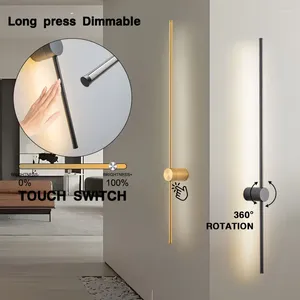 Настенная лампа Черный сенсорный выключатель Dimmable светодиодные лампы декор для коридора 360 ° Огни