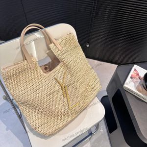 designerska torba plażowa Raffias luksusowy metalowy łańcuch torebki trawy trawiaste torby męskie klapa krzyżowa portfel koperta crossbody crutch słomka torba na ramię hobo tote