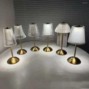 Lampy stołowe Dimmabilna kryształowa lampa nowoczesna 3 kolorysty