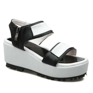 صندل ربيع سام الصيف القاع من منصة الحركة غير الرسمية السميكة منصة السوستة حذاء كبير الحجم 798 Sandal C97 كوال