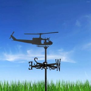 Decorações de jardim de helicóptero de metal telhado clima decoração de palhetas ferramentas de medição de vento indicador de direção pesada para garagem grama robusta