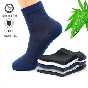 Men's Socks 10 pairs of mens summer mesh bamboo fiber socks fashionable and breathable business socks suitable for sweatshirts Ft casual socks Y240528