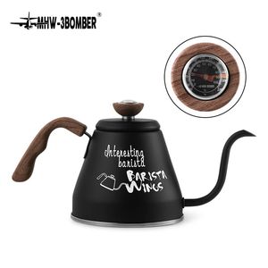 MHW-3bomber Pour Over Coffee Kettle Classic Gooseneck Kettle With Thermometer Premium Coffee Maker Tea Pot Travel Camping Tools 240528