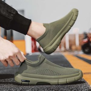 Nya varumärkes sneakers Summer Autumn Mesh Breattable Sports for Slip on Socks Platform Casual Shoes Men Men