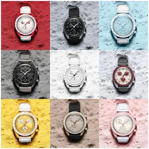 Bioceramic Planetary Moon Watch Full Function Chronograph Movement High Quality Watch Waterproof Luminous Strap Watch