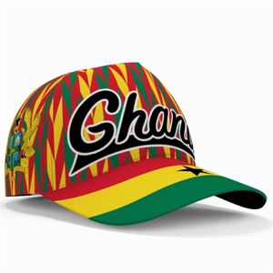 Ball Caps Gana Beyzbol Kapağı Ücretsiz Özel Yapım İsim Team oyunu GH Zirve Şapkaları Gha Country Travel Republic Nation Flag Ganalı Headgear 2 267T