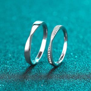 Para pierścieni luksusowe platynowe pt950 biżuteria walentynki darem Pinę Pierścień Pierścień Diamentowy Moissanite Męs
