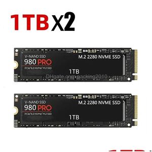 Memory Cards & Hard Drivers Boxs 1/2/3/4Pcs 4Tb 980 Pro Ssd Nvme M.2 2280 Pcle4.0X 2Tb Internal Solid State Drive Hdd Disk For Ps5 Des Dhnh2