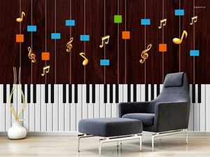Wallpapers Custom 3d Mural Wallpaper Piano Modern Music Background Wall Painting TV Paper