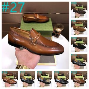 40 Model italienska män klädskor 2024 Oxford äkta lädermockasin bruna svarta män designer loafers skor män klassisk högkvalitativ bröllopstorlek 38-46