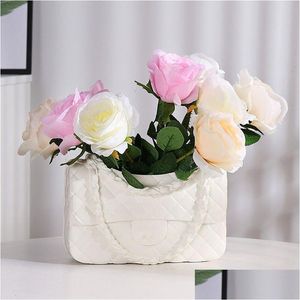 Planters POTS Handbag Vase Creative Fashion Living Room Entrance Tv Cabinet Decoration Tork