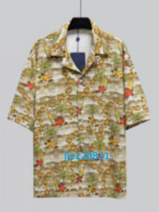 2024SS Summer Nowy projektant Produkt Znakomita jedwabna koszula z krótkim rękawem Męskie wydrukowane krótkie spodenki Para Zestaw Sports Beach Vacation krótkie rękaw 5684 S-XL