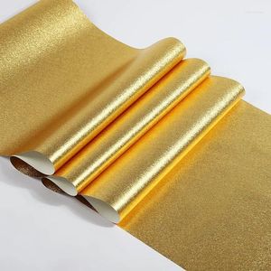 Papéis de parede 11 Yards Papel de parede de papel alumínio de ouro