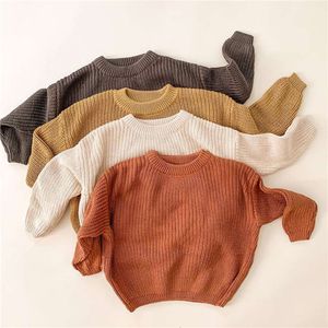 Spring Autumn Nyfödd spädbarnskickning slitage Småbarn Sticking Pullovers Topps Baby Girl Boy Kids Sweaters L2405