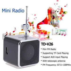 Portable Speakers Mini portable speaker TF card FM radio AUX stereo TD-V26 Bluetooth speaker Bluetooth music player S245287