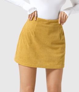 women skirt minimalist slim fitting fashionable casual solid color slimming and versatile corduroy short skirt for women