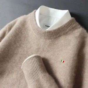 Męskie swetry męskie norka kaszmirowa sweter o nokół pullover dzianin wielki rozmiar Sweter Zimowe nowe topy długie rękawy wysokiej klasy skoczki Q240527