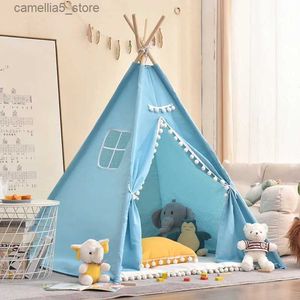 Toy Tents 1.6M/1.3M Kid Tent Play House Wigwam for Children Portable Child Tipi Tents Teepee Toddler Ball Pit Girl Castle Play Room Q240528