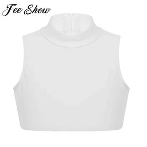 Tank Top Girls Dance Crop Top Childrens ärmlös elastisk back Zipper Tank Bh Top Ballet Dance Stage Performance Opertude Y240527