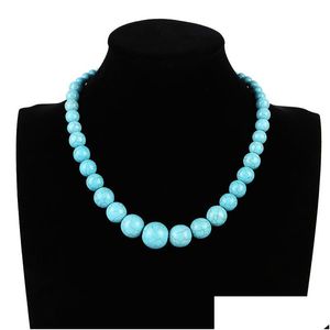 Beaded Neckor Natural Stone Energy Chokers for Women Girl Handmade Party Club Yoga Fashion Jewelry Drop Delivery Pendants DHLMF