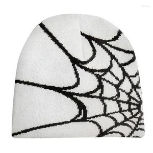 Basker y2k beanie spindel web hatt stickade skallies baggy slouchy skalle 2693