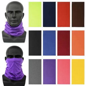 Coloração sólida bandana sem costura bandana lenço de tubo para andar de bicicleta, caminhada, bola de pescoço, escudo da máscara facial