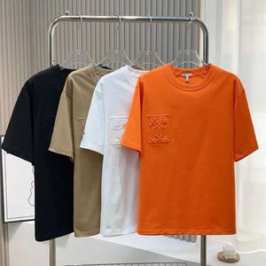 Mens Designer Tees Mens Shirts High Version Lowe Brand Letter Pattern Casual Clothes Cotton Breathable Designer Of Luxury T Shirt Hig Dc