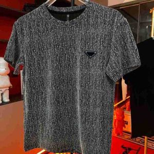 Men's T-Shirts designer High quality menswear to triangle label design all short sleeve high elastic breathable top men half sleeve T-shirt men