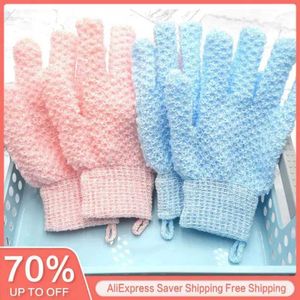 Bath Tools Accessories 2/1PCS Bath For Peeling Exfoliating Gloves Mitt Shower Scrub Gloves Massage For Body Scrub Sponge Wash Skin Moisturizing SPA z240528YPIG