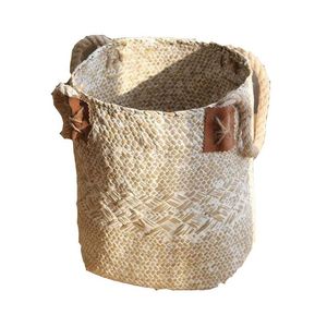 Planters & Pots Creative Hanging Rattan Seagrass Woven Storage Baskets Garden Flower Vase Planter Potted Organizer Home Laundry Basket Dhhoq