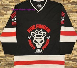 Billiggenähte fünf Finger Death Punch FFDP 5FDP Hockey -Jersey Herren Kinder Throwback Trikots3319048