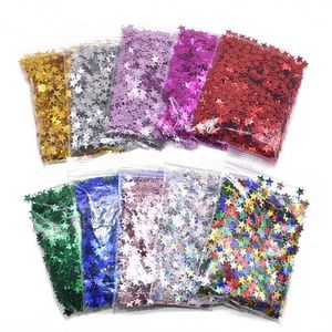 Banners Streamers Confetti 6/10mm Star Glitter Acrylic Stars Sequin Sprinkles for Wedding Birthday Party Table Decoration Balloon Filling d240528