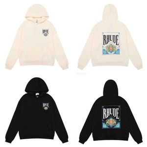 Mens Hoodies Sweatshirts Mens Rhude Hoodies Sweatshirts Outstanding Designers Rhude Mens Hoodies Fashion Letter Printing Terry Hoodie tröja American Brandhbv