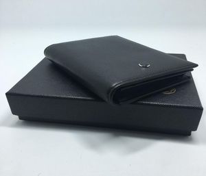 Real leather credit card holder wallet business men bifold Windows ID case purse future fashion money bag coin pocket black color 9479235