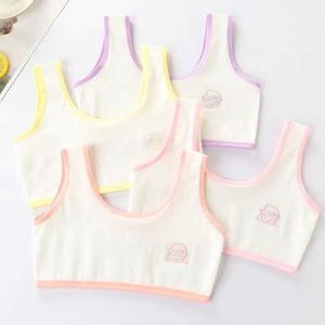 Camisole 5PC Girls Training Bra Teenage Kids Soft Breathable Cotton Underwear Tops Clothing 8-14Years Y240528