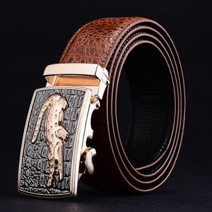 2021 men's leather belt crocodile pattern belt mans belt wholesale automatic buckle pants supply 249u