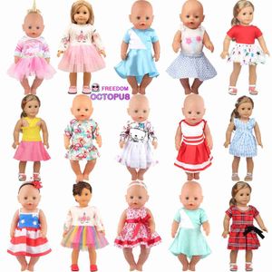 Куклы куклы куклы 43 см. Детский новорожденный и 18 -дюймовая одежда американской куклы милая звезда кошачья кошка аксессуары кожи wx5,27