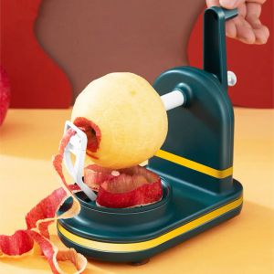 Manuell äppelskalare maskin multifunktionella äpplen skalare skiva hand vev frukt skalare matskalningsmaskin för köksgadget