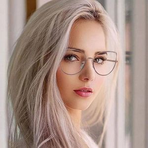 Vackra mode kvinnors glasögon ram UV400 anti-reflekterande skydd Optiska kvinnliga kvinnliga glasögon.