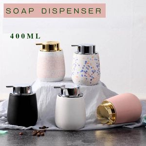 Distributore di sapone liquido in ceramica bianca pompa da bagno bottiglia per doccia per latte per la casa gel kit di accessori per il bagno accessori per il bagno