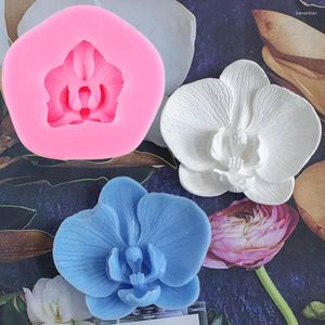 Bakning Mögel Rose Flower Silicone Soap Mold Orchid Fondant Phalaenopsis Cupcake Jelly Candle Candy Chocolate Cake Decoration Tool