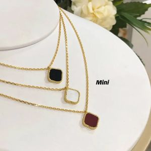 Designer mini necklace van clover Fashion Design Clover Charm 18K Gold Stainless Steel Luxury Jewelry lovers couple gift ladies weddings
