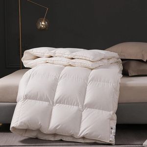 لحاف لحاف دافئة سميكة لحاف السرير الشتوي 2 شخصين مملوءة في المرتقة نقية 95 ٪ 5A أبيض أوزة أسفل 240521