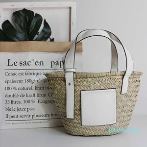 Totes Straw woven bag water grass woven handbag 234234 holiday photo bag vegetable basket children's bag 230201 301z