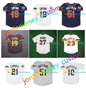 Tony Gwynn Ken Caminiti 1998 World Series Padres Baseball Cucite Jersey Trevor Hoffman Ozzie Smith Dave Winfield Gary Sheffield Fernando Tatis Jr. Steve Garve