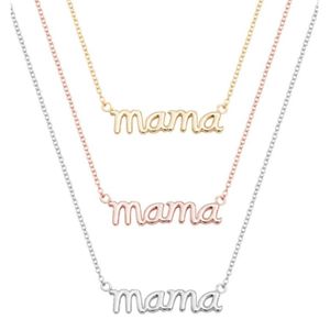 Small Mama Mom Mommy Letters Necklace Stamped Word Initial Love Alphabet Mother Necklaces for Thanksgiving Mother's Day Gifts 276o