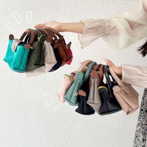 Designer Mini Shoulder Tote Bag for Women Nylon Top-handle Chain Zipper Foldable Weekend Crossbody Handbag with Strap