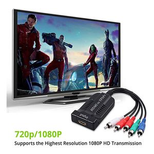 Scaler HDMI till RGB -komponent 5 RCA YPBPR Video + R/L 1080p Ljudkonverterare Adapter TV PC